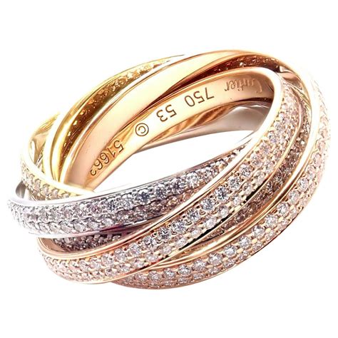 cartier ring three band|cartier trident ring.